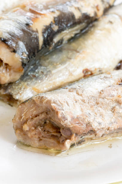 istock Extreme macro close up marinated sardines 1223279137