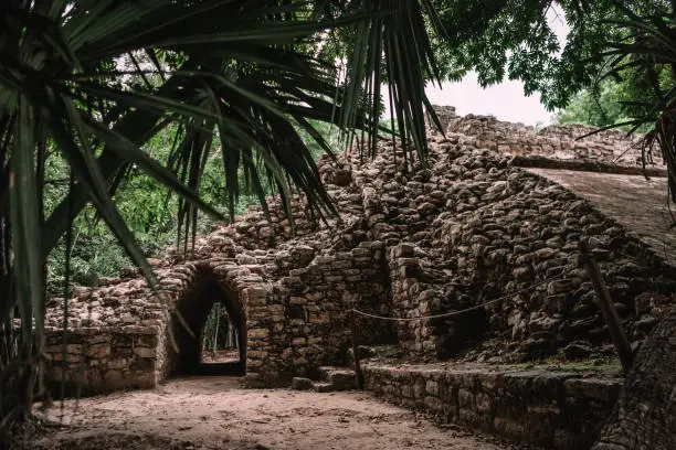 Photo of The ruins of the Mayan city of Coba in Mexico, Quintana Roo.