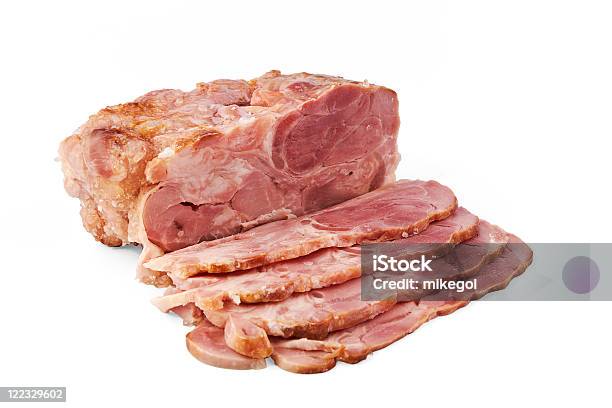 Sliced Ham Stock Photo - Download Image Now - Color Image, Cut Out, Dinner