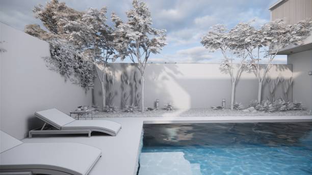 istock 3d rendering. Interior house modern open living space with kitchen.Loft style Duplex apartment residence.Home decoration luxury  interior design. 1223298850