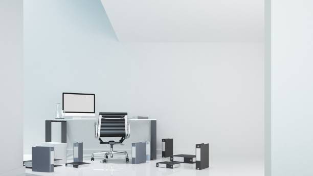 istock Office furniture white background- 3D Rendering 1223306634