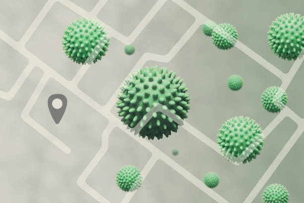 Coronavirus tracking app. Healthcare mobile technology