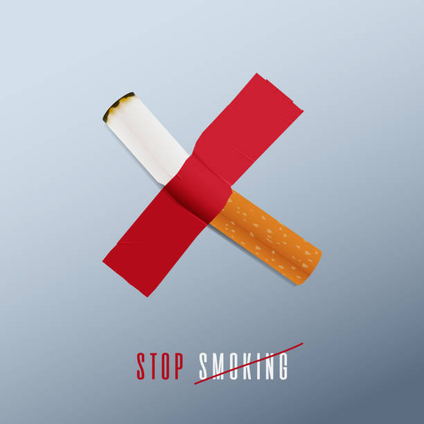 May 31st World No Tobacco Day concept design. No Smoking Day poster. Stop smoking sign for awareness infographic. Cigarette was duct-taped on the wall defines to stop smoking. Poster or Banner Vector May 31st World No Tobacco Day concept design. No Smoking Day poster. Stop smoking sign for awareness infographic. Cigarette was duct-taped on the wall defines to stop smoking. Poster or Banner Vector Illustration. anti tobacco day stock illustrations