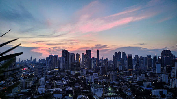 istock Bangkok sunset from the roof 1223320812