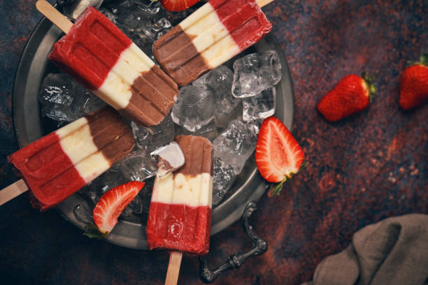 istock Vanilla, Strawberry, Chocolate, Yogurt Ice Cream on Stick 1223327441