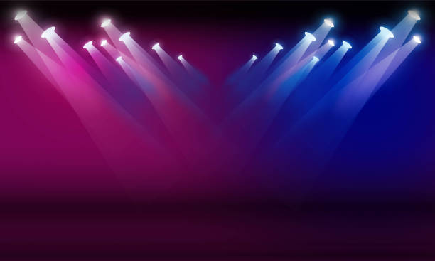 istock Stage podium with lighting, Stage Podium Scene with for Award Ceremony on Light Colorful Background vector design. 1223331680