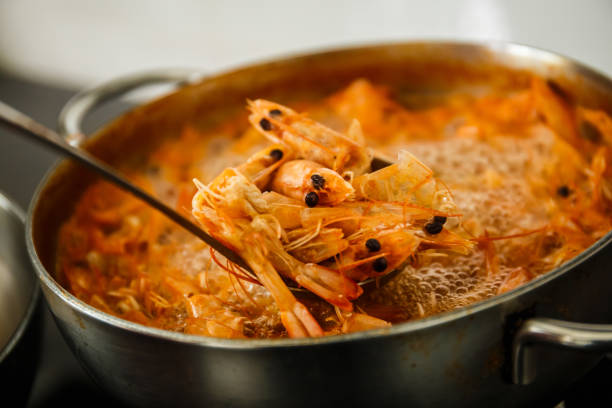 Asian Prawn Broth with Rice Noodle