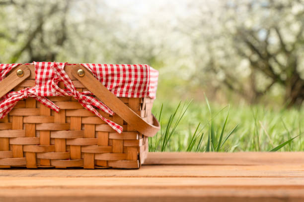 istock picnic basket on the table Summer mood. relaxation. holiday 1223343317