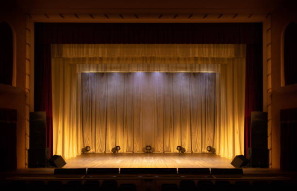 istock Theater lights spotlights and smoke over the stage 1223348375
