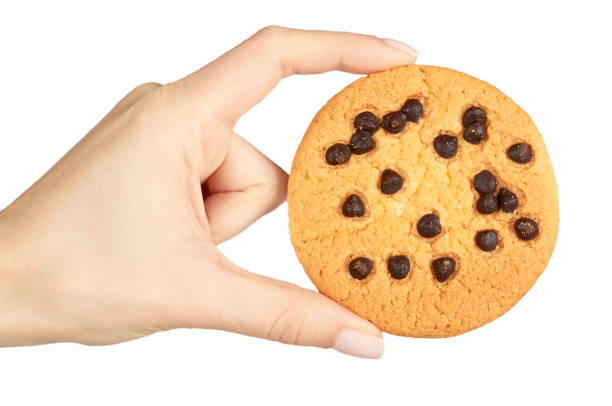 istock Homemade cookie with chocolate drops. 1223348580