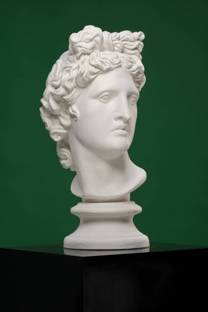 istock White gypsum statue of Apollo's head 1223348948