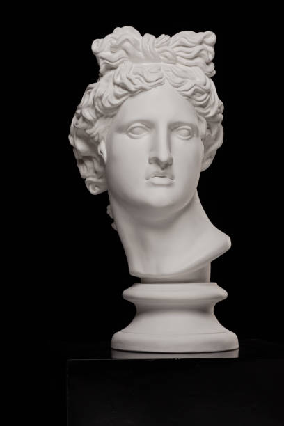 istock White gypsum statue of Apollo's head 1223349056