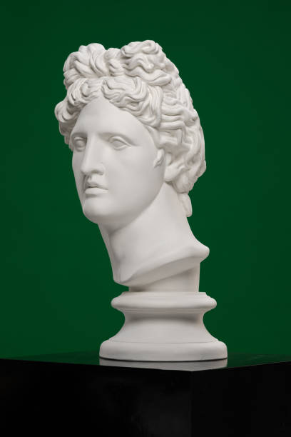 istock White gypsum statue of Apollo's head 1223349889