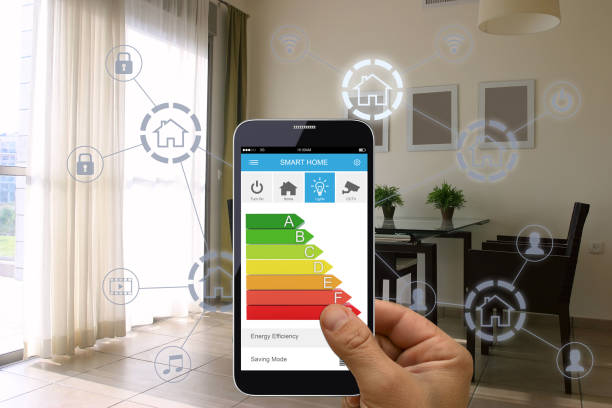 istock Smart home automation mobile phone energy efficiency technology 1223349890