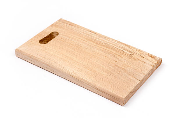 istock Kitchen wooden cutting board isolated over white 1223350080