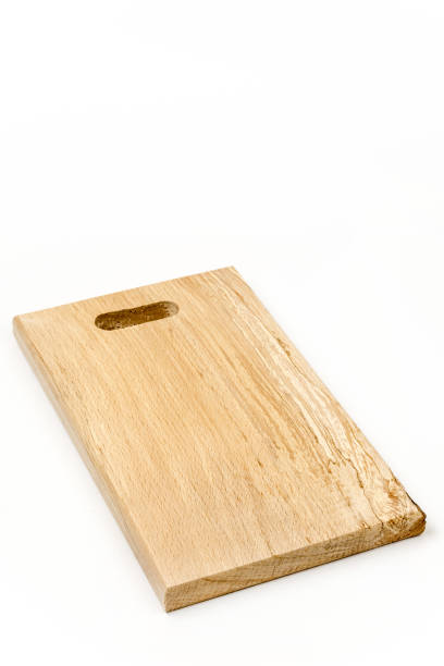 istock Kitchen wooden cutting board isolated over white 1223350088