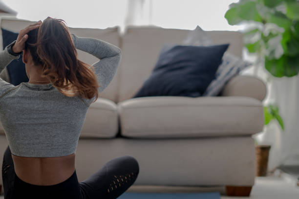 istock Middle Eastern Woman Pulling her Hair Back to Workout 1223350459