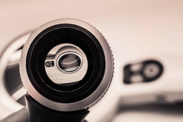 istock A magnifying skin examination lamp is seen through a dermatoscope. 1223353460