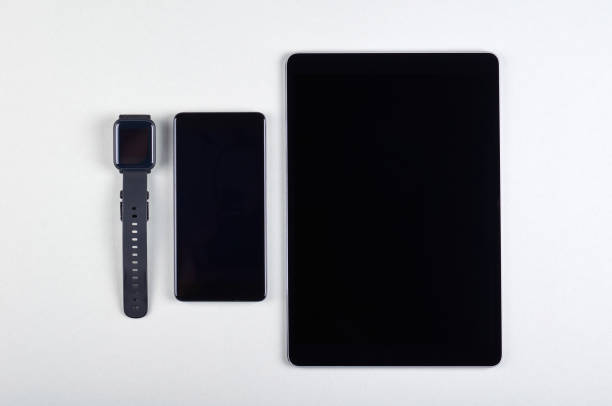 istock Different mobile gadgets, cellphone, tablet and smart watches. 1223358789