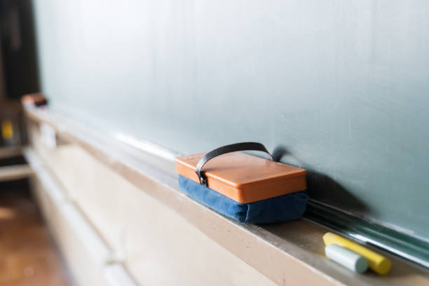 Blackboard and blackboard eraser in Japanese elementary schools