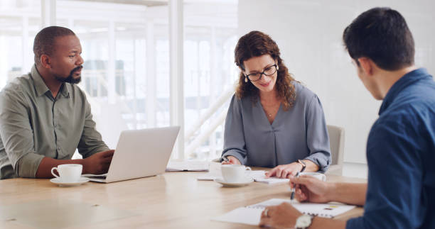 istock Making plans to keep their business stats on the rise 1223359625