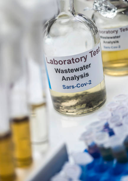 istock Wastewater samples, analysis of sars-cov-2 virus in patients infected by human coronavirus 229E, conceptual image 1223359911