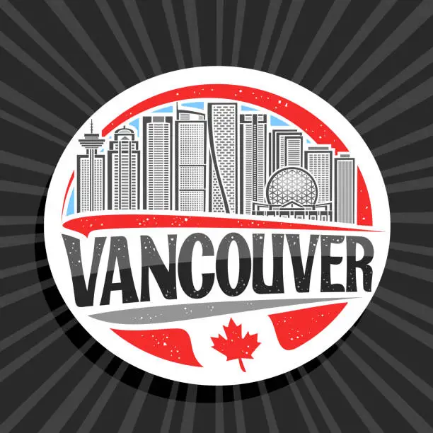 Vector illustration of Vector label for Vancouver