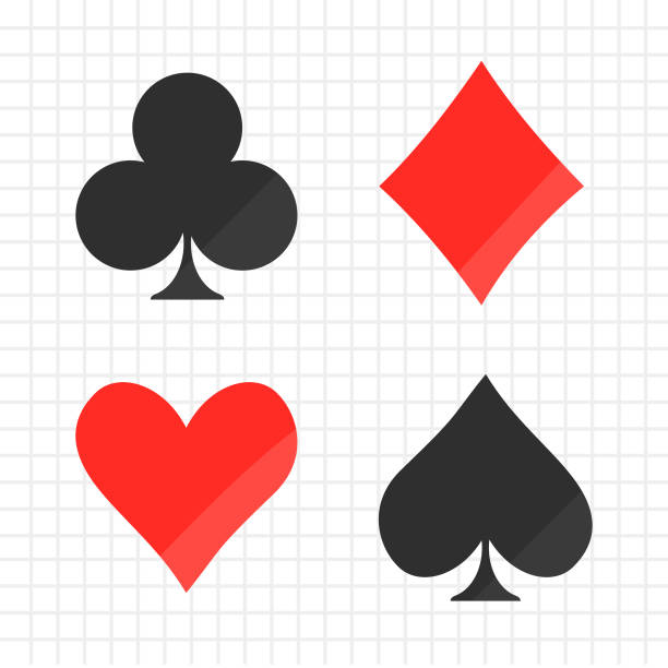 zestaw kart pasuje do ikony izolowanej na białym tle. - jack of hearts jack cards heart shape stock illustrations
