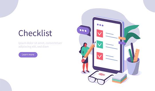 checklist on smartphone