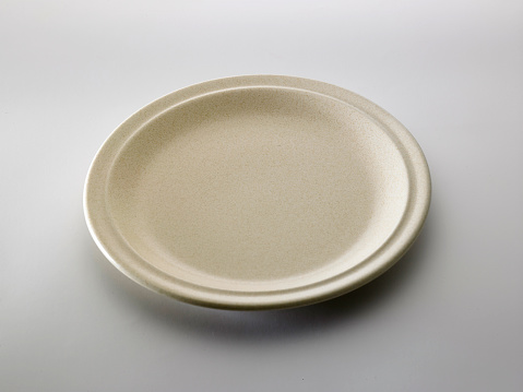 side plate on the gray background