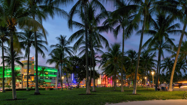 istock Ocean Drive at night in Miami Beach, Florida 1223379802