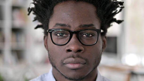 istock Close up of Serious African Man Face 1223380768