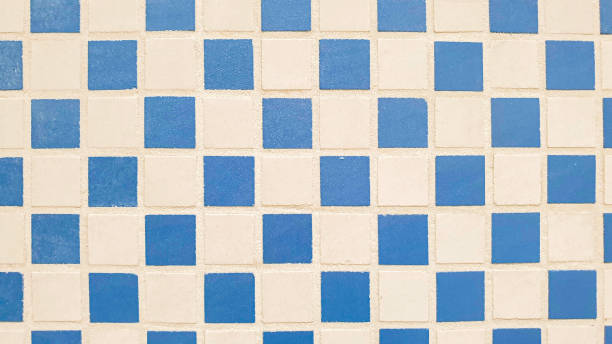 istock Blue and white Ceramic Mosaic Floor and Wall Tile 1223381401