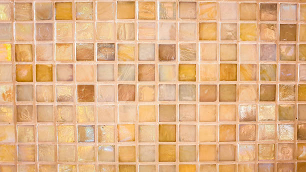 istock Red, orange and yellow Ceramic Mosaic Floor and Wall Tile 1223381407