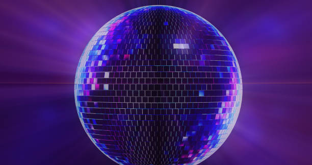 istock Animation of disco ball turning loop 1223382657