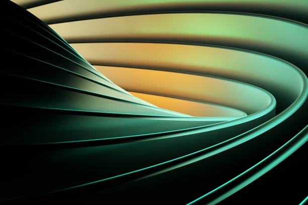 3D Seamless pattern symmetric and geometric lines abstract background, colorful gradients lined shapes.