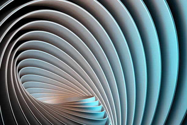 istock 3D pattern symmetric and geometric lines abstract background, colorful gradients lined shapes. 1223387027