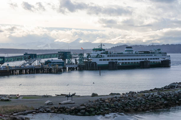 istock Ferry terminal in oceanfront area, Edmonds, WA 1223387101