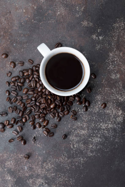 コーヒー - coffee crop bean seed directly above ストックフォトと画像