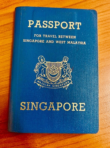Vintage Singapore Passport to West Malaysia