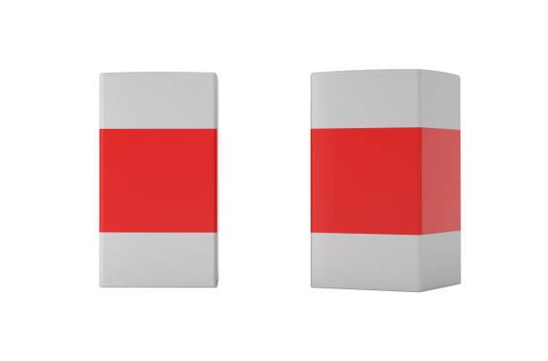 Paper boxes packaging template for product with empty space for Cosmetic cream and gel jar. Mock up design. 3d  abstract illustration.