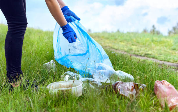 istock Environmental activists picking up trash on a sunny day. 1223399369