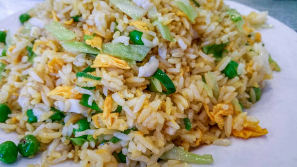 istock Chinese fried rice with diced lean chicken and scrambled egg 1223404759