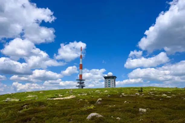 Brocken mountain is the highest peak of the Harz region in Germany.