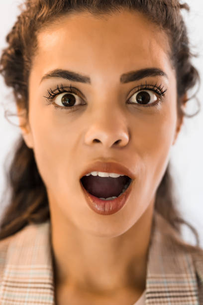 istock Surprised african-american woman 1223408451