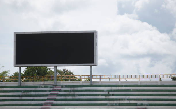 screen track outdoor screen track outdoor scoreboard stadium sport seat stock pictures, royalty-free photos & images