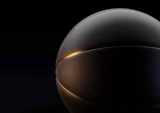conceito de basquete preto e dourado - gold ball sphere basketball - fotografias e filmes do acervo