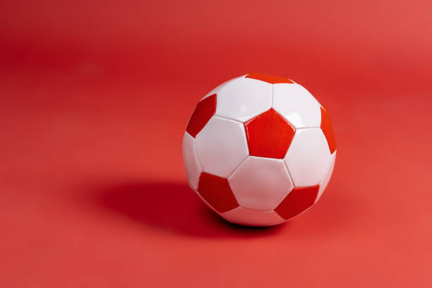 istock Ball for soccer game on a paper background 1223413415