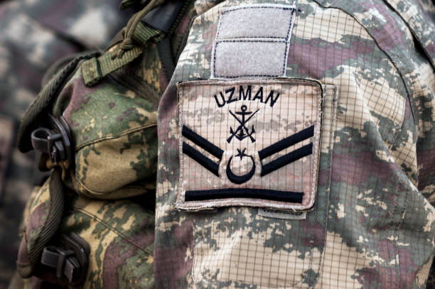 логотип турецких сержантов-солдат - sergeant стоковые фото и изображения