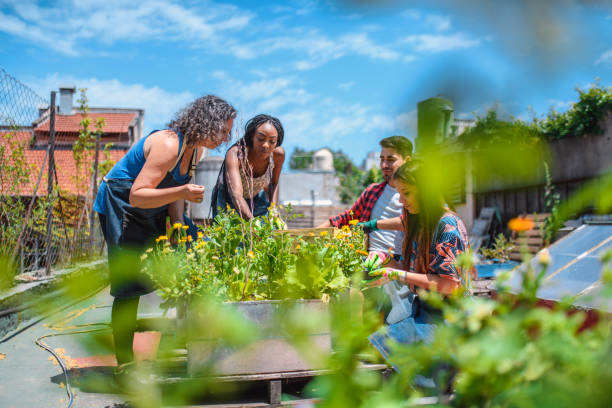 istock Mature Urban Gardener Working with Young Community Members 1223422954